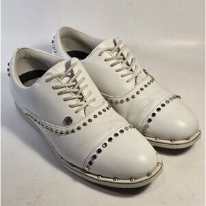 G/Fore Welt Stud Gallivanter Women's White Spikeless Golf Shoes Size 6.5
